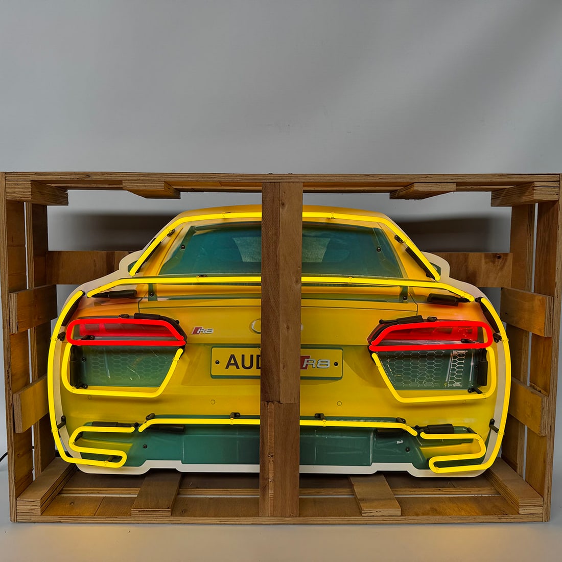 Audi R8 Back View Neon Sign with Printed Backplate (1 of 9)