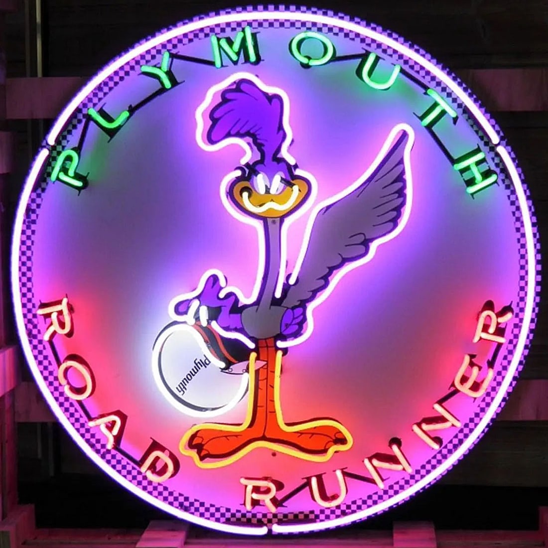 Plymouth Road Runner Neon Sign with Printed Back Plate (1 of 2)