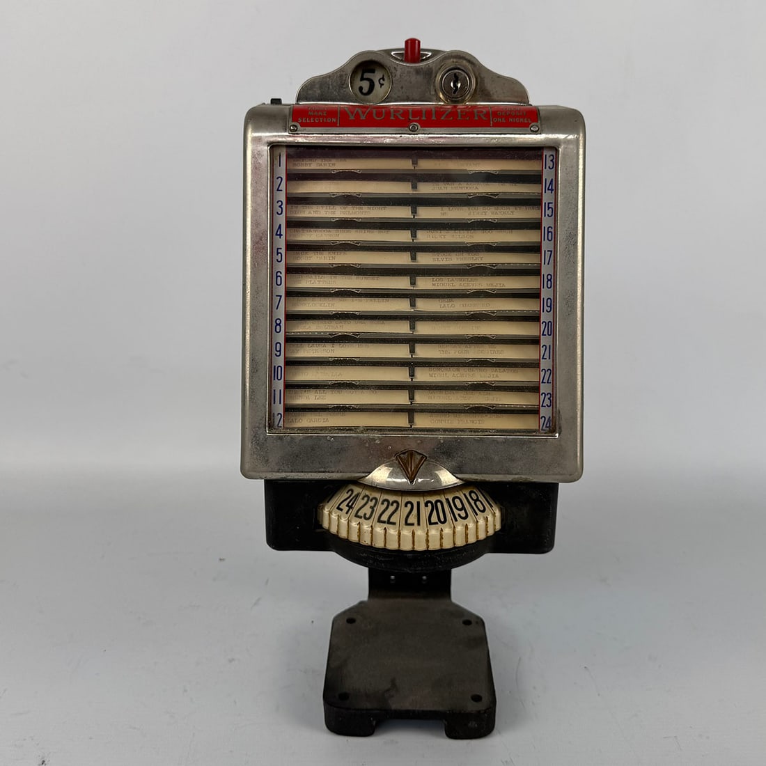 1946-1950 Wurlitzer Model 3031 Wallbox with Bar Mounting Bracket (1 of 10)