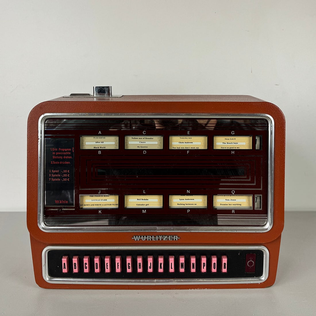 1975-1984 Deutsche Wurlitzer FW160 Wallbox with 160 Selections (1 of 10)