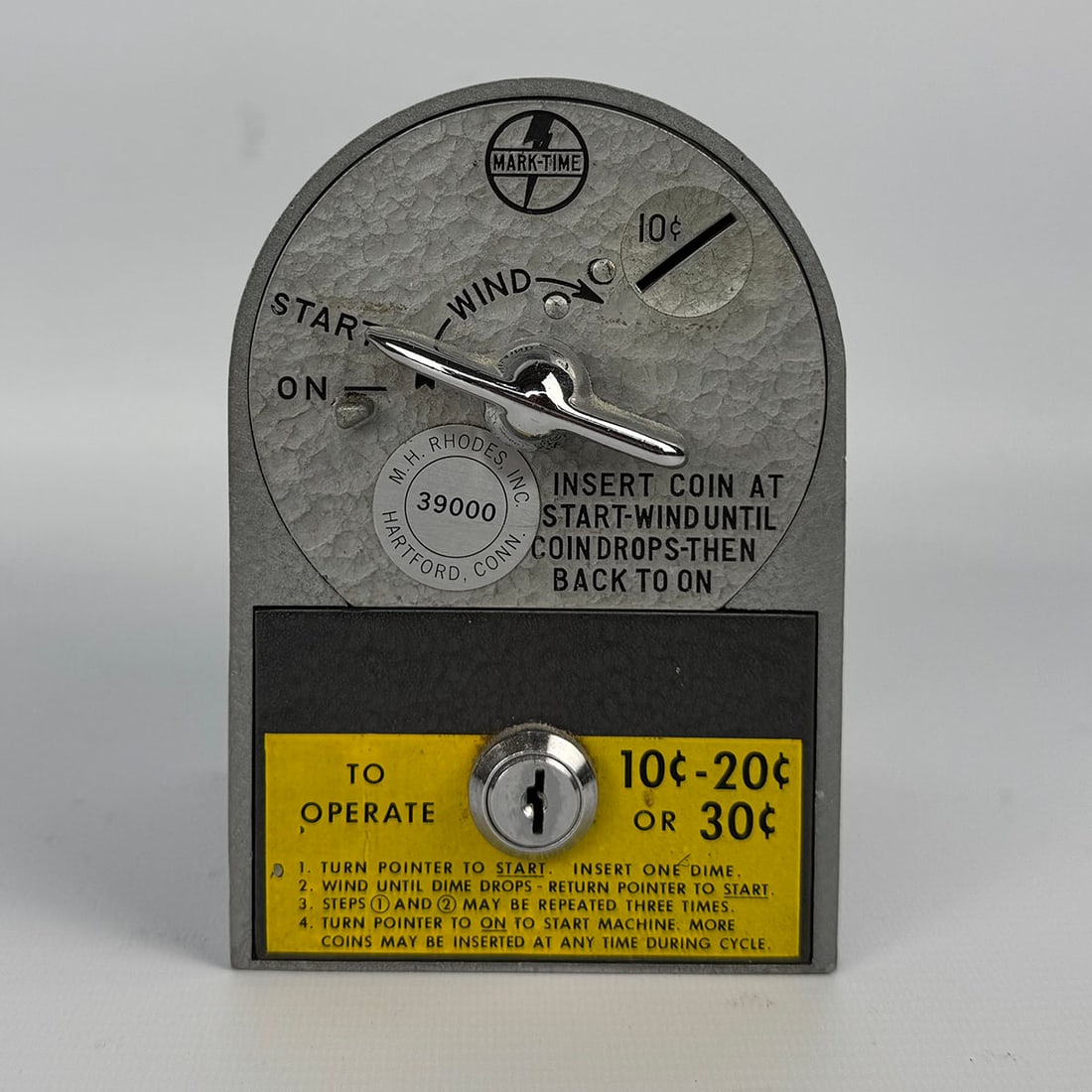 Vintage M.H. Rhodes Mark-Time 37000 Series 10 & 25 Cent Meter/Timer (1 of 11)