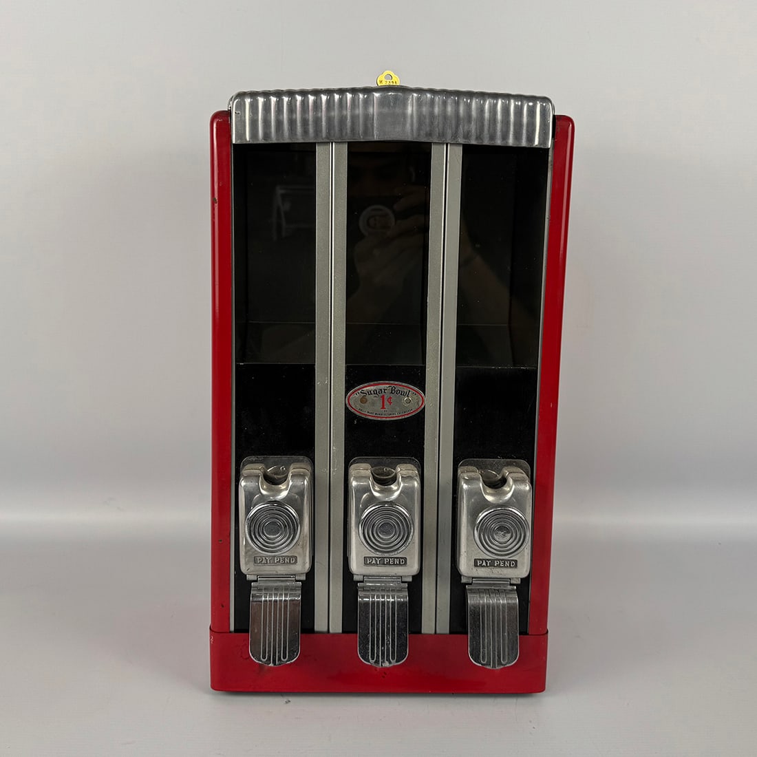 Holli-Ware Sugar Bowl 1 Cent 3 Column Gumball Vending Machine Late 1940s-50s (1 of 11)