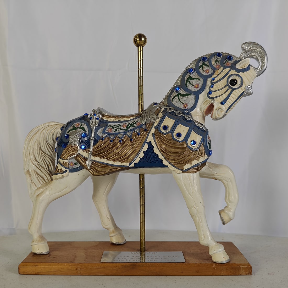 Limited Edition PJ's Carousel Collection Carousel Horse "Silver" P.T.C. 25th Anniversary Special (1 of 8)