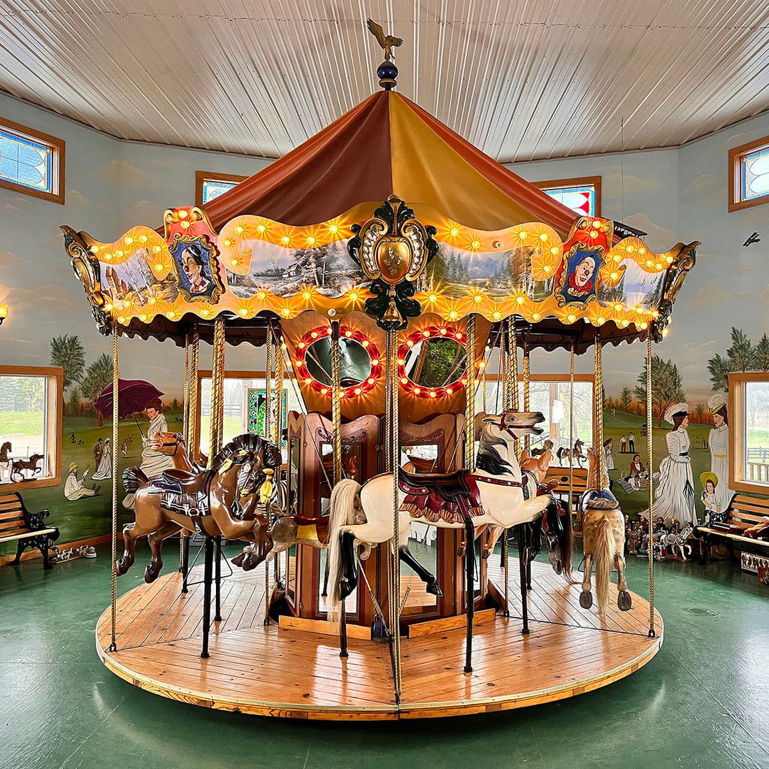 Fully Functional American Carousel with Parker & Herschell Spillman Animal Figures (1 of 20)