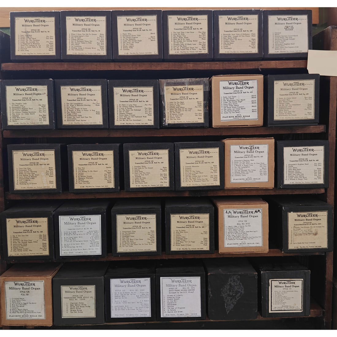 Lot of 30 Wurlitzer Military Band Organ Style 125 Music Rolls (1 of 1)