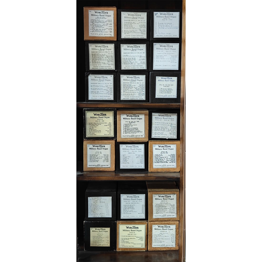 Lot of 21 Wurlitzer Military Band Organ Style 150 Music Rolls (1 of 1)