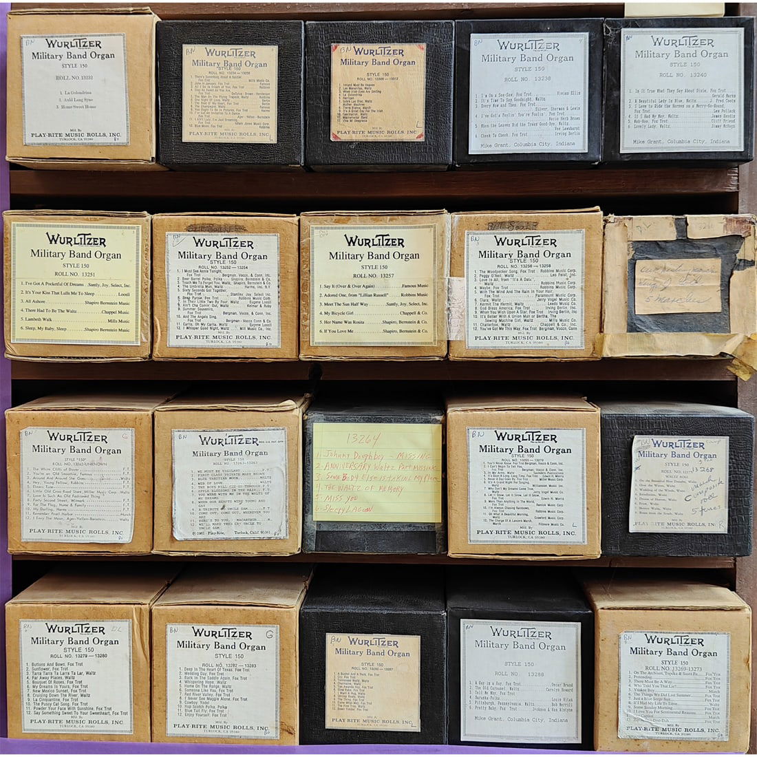 Lot of 20 Wurlitzer Military Band Organ Style 150 Music Rolls (1 of 1)