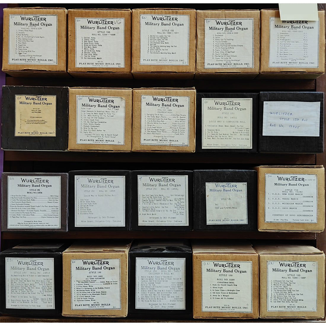 Lot of 20 Wurlitzer Military Band Organ Style 150 Music Rolls (1 of 1)