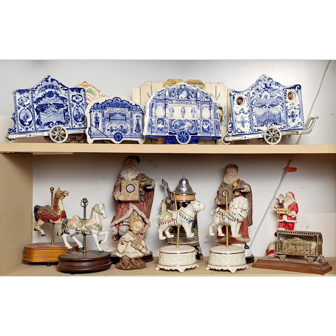Lot 16 Various Collectibles including 4 Dutch Blauw Delft Ceramic Fairground Organ Collectibles (1 of 4)