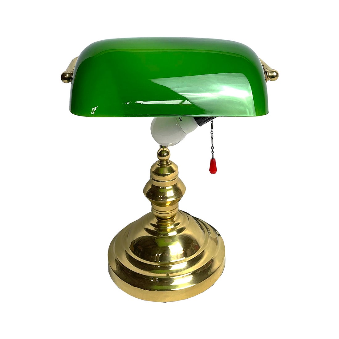 Vintage American Desk Lamp with Green Lamp Shade (1 of 9)