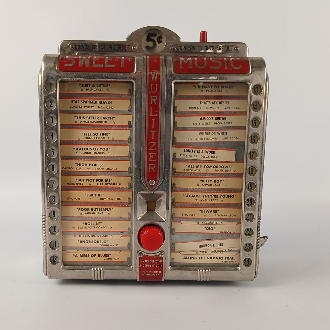 Wurlitzer 320 "Sweet Music" Wallbox (1940) (1 of 13)