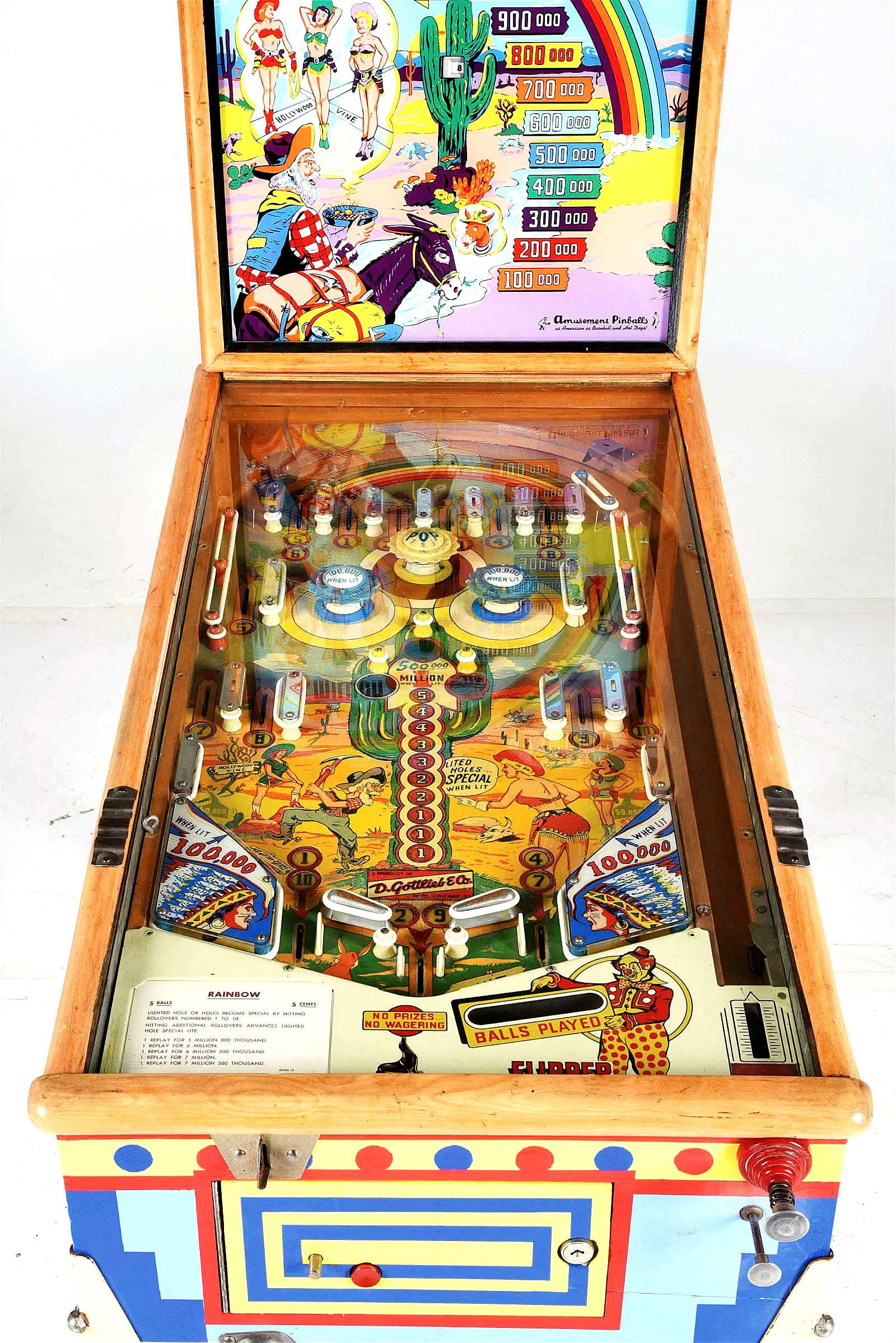 Gottlieb Rainbow Pinball Machine (1956) - 6
