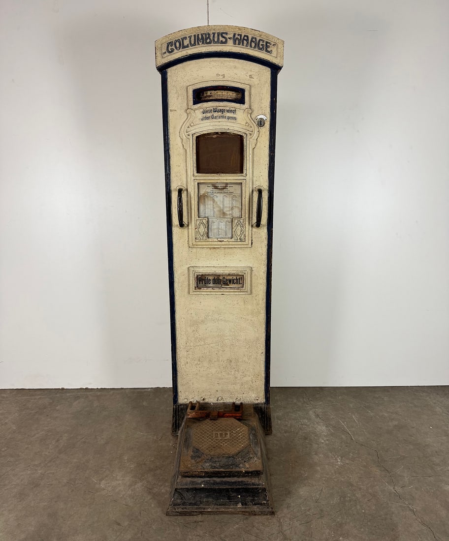 Very Rare German "Columbus Waage" Coin-Op Train Station Scale (ca. 1900) (1 of 12)