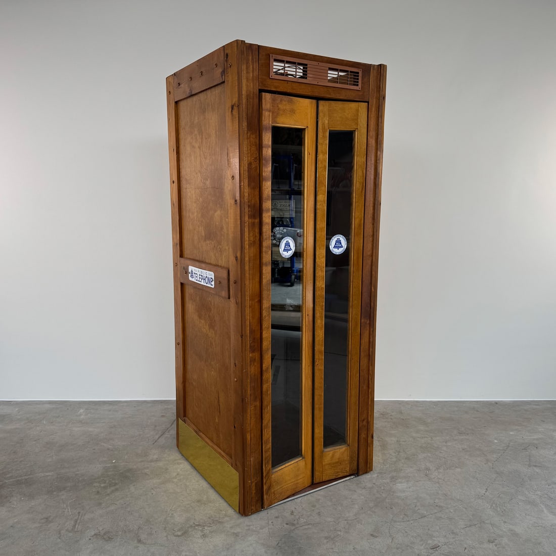 Restored Vintage Wood Telephone Booth with Bell Coin-Op Phone (1 of 12)