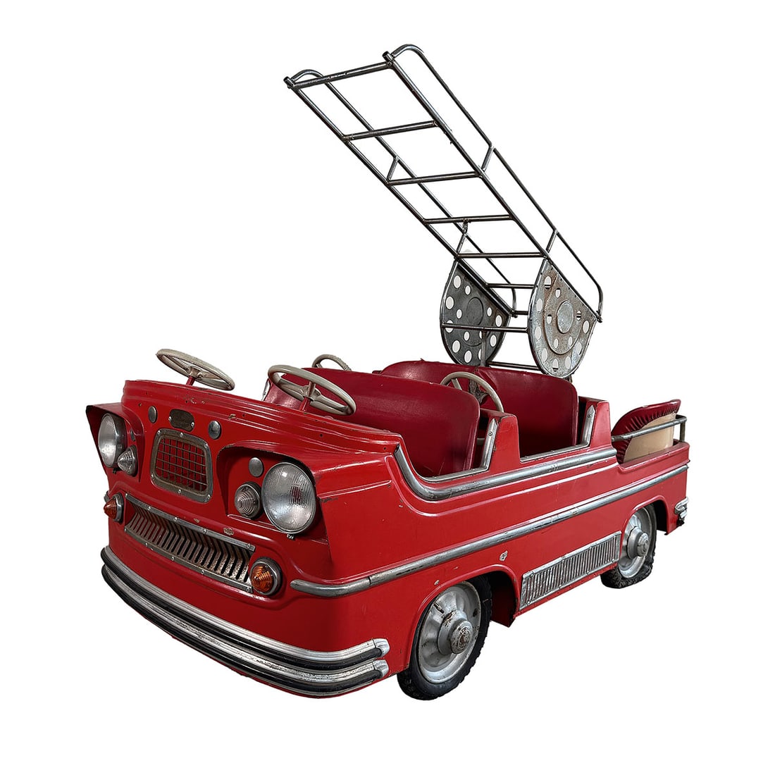 1961 Autopede Fire Truck Type 2 Carousel Vehicle in Red (1 of 15)