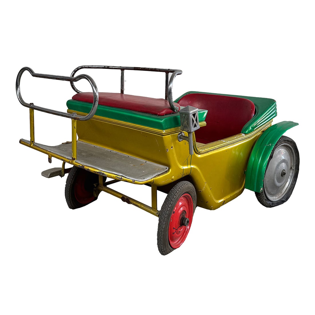 1951 Autopede Open Carriage Carousel Vehicle in Gold & Green Colors (1 of 13)