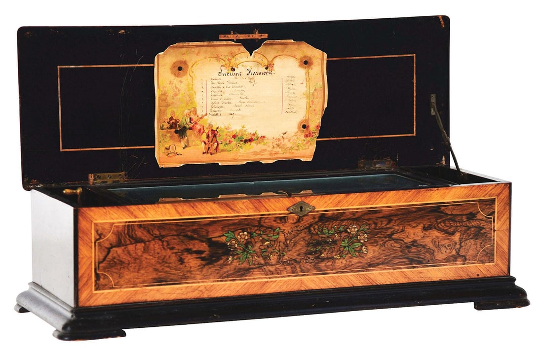 Swiss Paillard Sublime Harmonie 10 Tune Cylinder Music Box (ca. 1880s) (1 of 7)