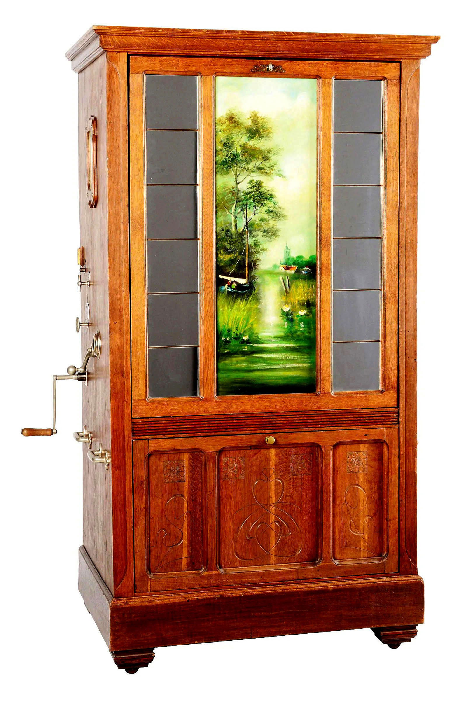 Belgian 52-Key 10 Tune Coin-Op Barrel Piano with Percussion (ca. 1890) (1 of 9)