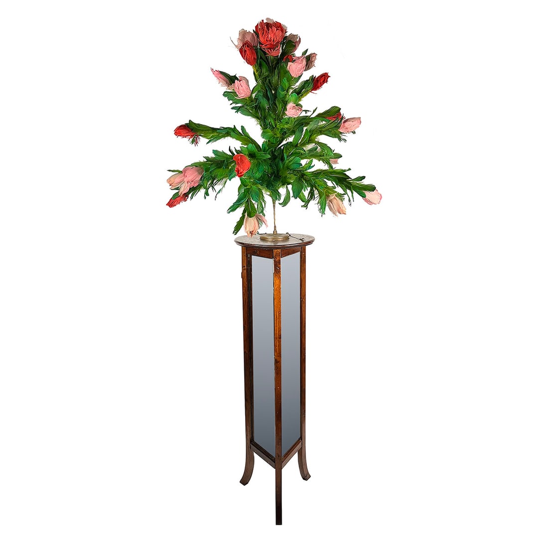 Famous Growing Botania Magic Trick Ca. 1900: On a tripod, where you clearly can see through, a big botania slowly grows. Clockwork mechanism. Said to be from the Alois Kassner show. Fantastic piece from the turn of the century. German or French,