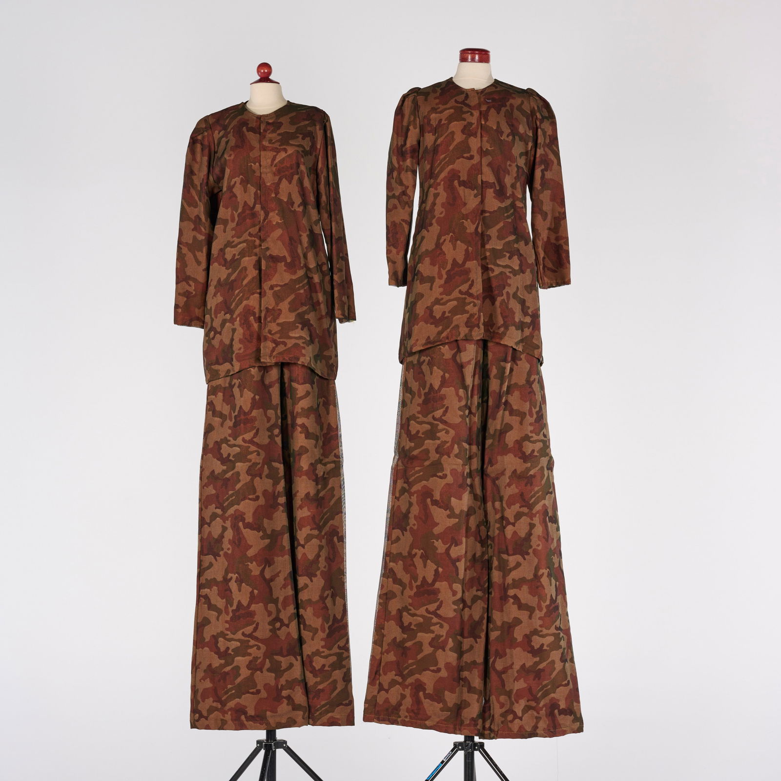 Set of 2 Original Camouflage Pattern Stilt Act Costumes from the Royce Collection (1 of 2)