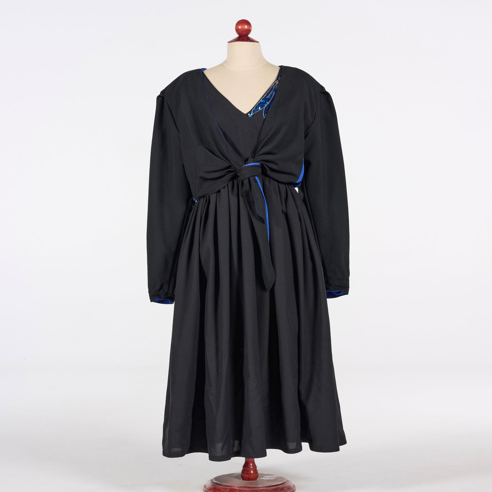 Original Black Women's Costume with Blue Accents from the Royce Collection (1 of 2)
