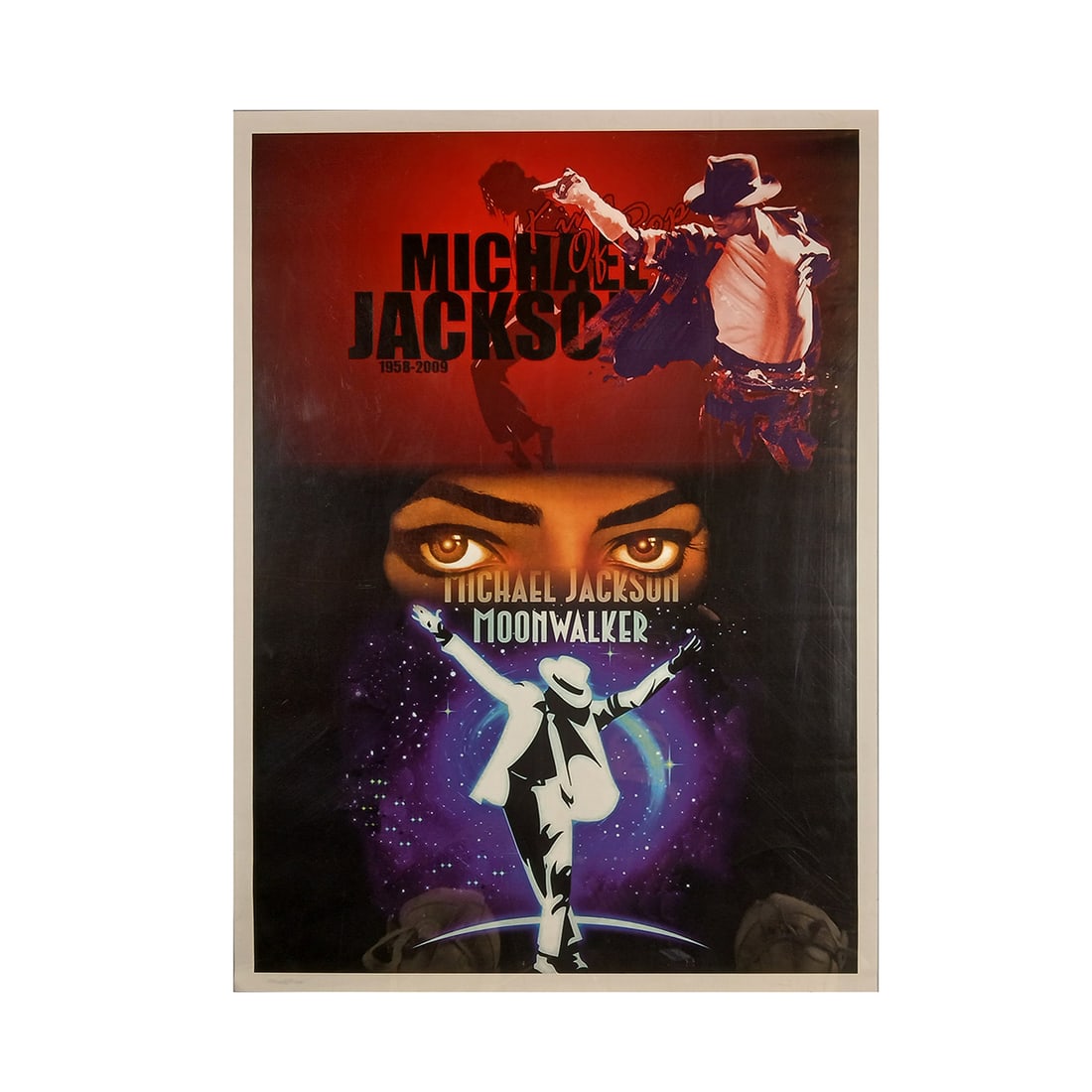 Double-sided Promo Poster "Michael Jackson: The Immortal World Tour" by Cirque du Soleil (2013): Double-sided promotional poster "Michael Jackson: The Immortal World Tour" by Cirque du Soleil, the Netherlands, 2013. Dimensions (H x W x D): 68 x 49 x cm. Condition: Excellent. Location: The