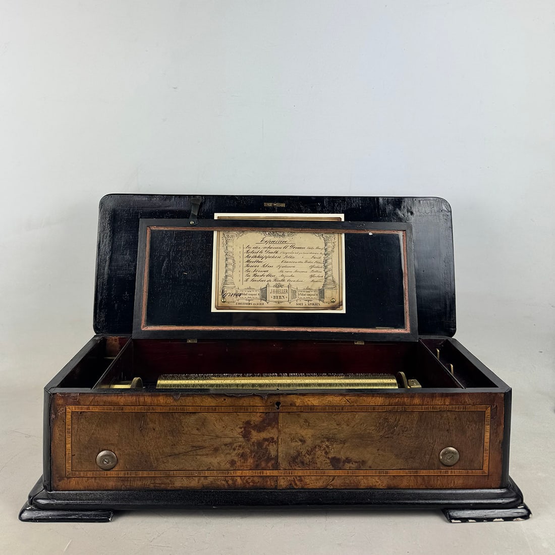 Swiss J.H. Heller 8 Tune Cylinder Music Box (ca. 1880-1890) (1 of 14)