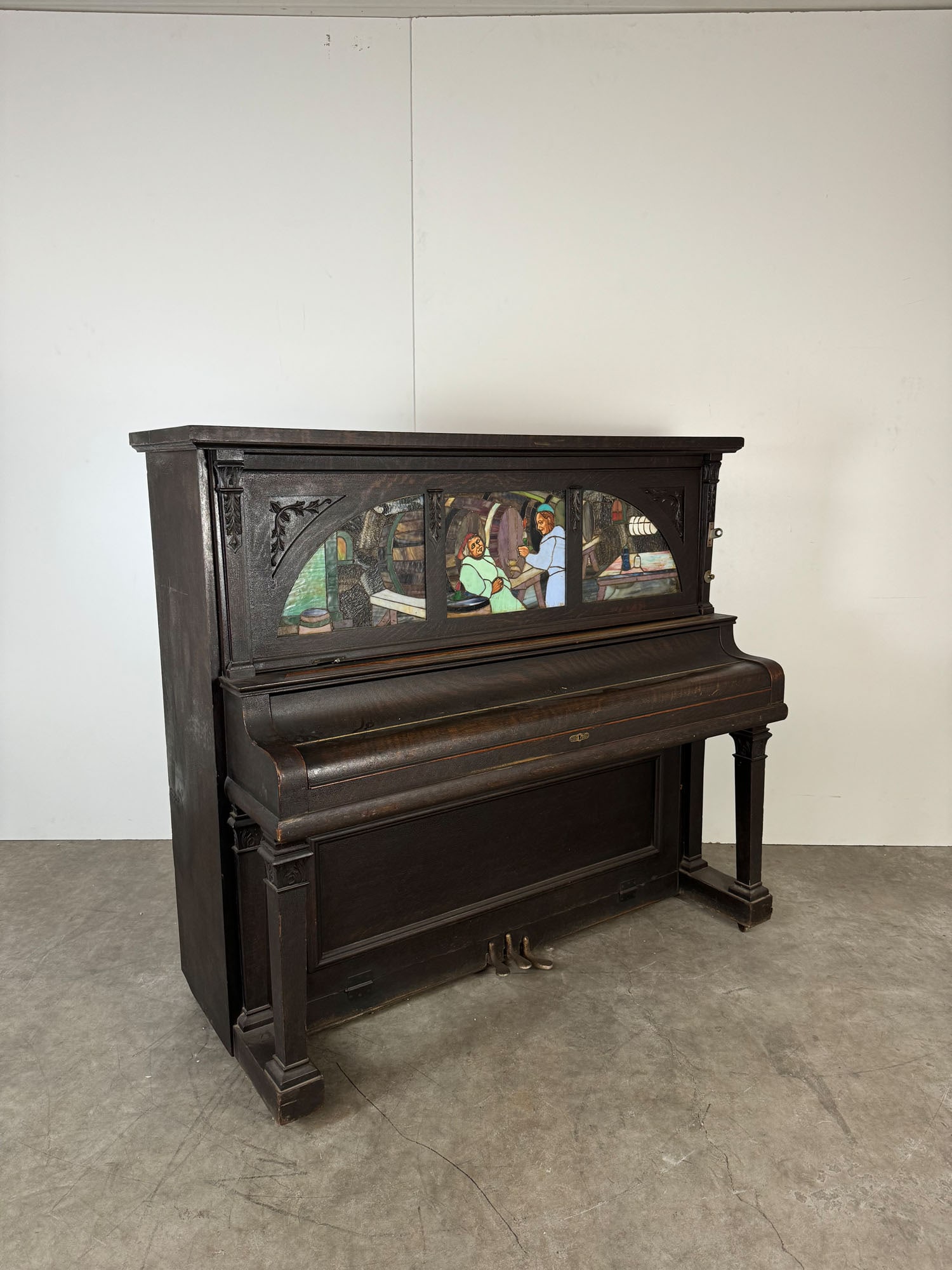 J.P. Seeburg Style B Art Glass Coin-Op Player Piano ca. 1910 (1 of 12)