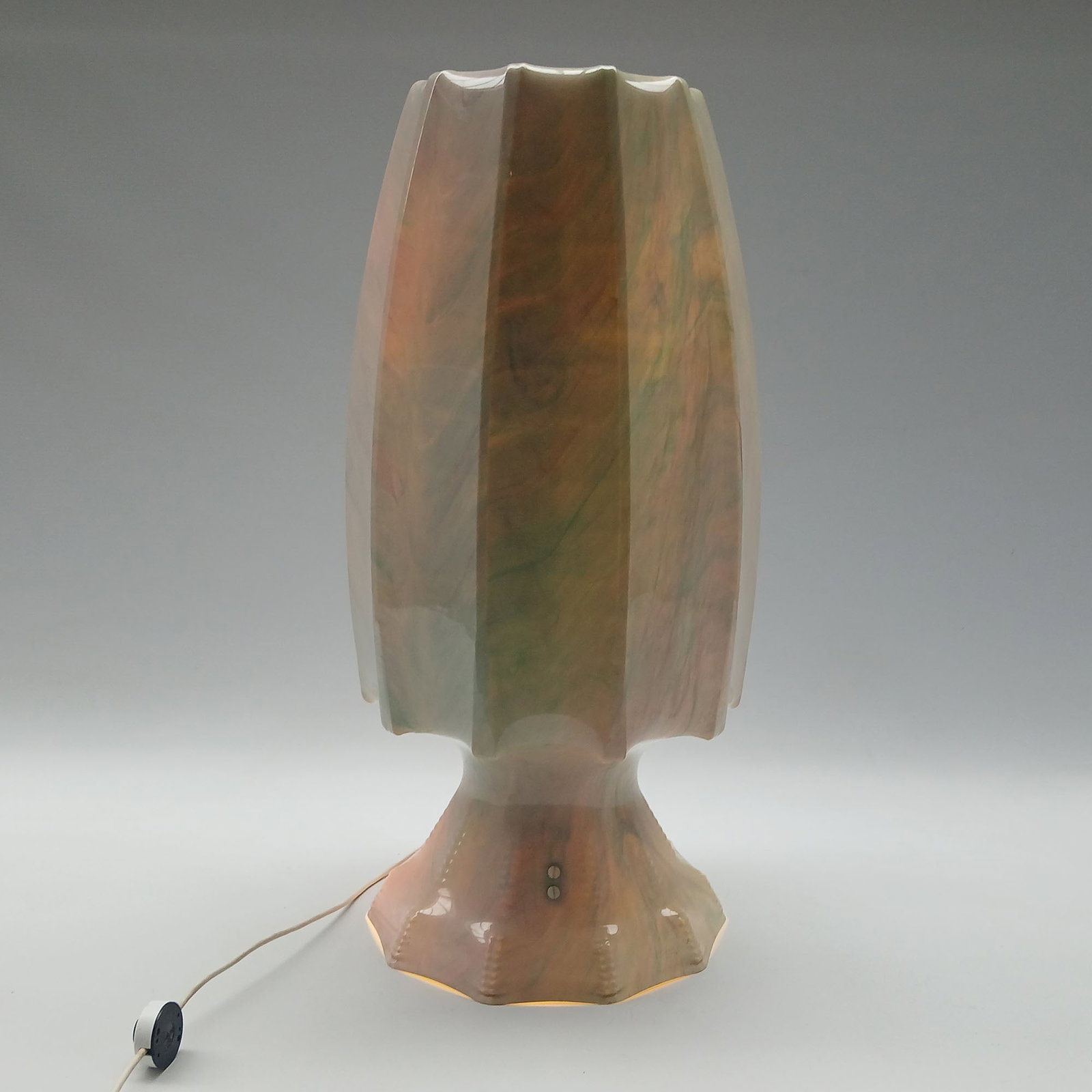 Rare Ilka-Plast Marbled Plastic Cocoon Lamp (ca. 1970) (1 of 7)