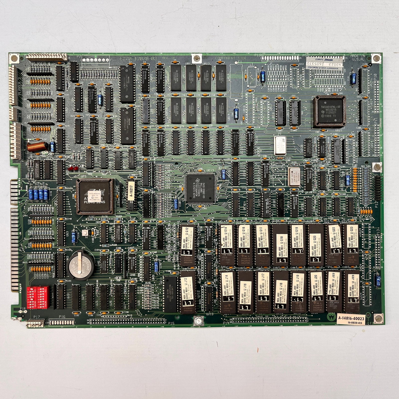 NBA Jam Midway Arcade Game PCB (1 of 3)