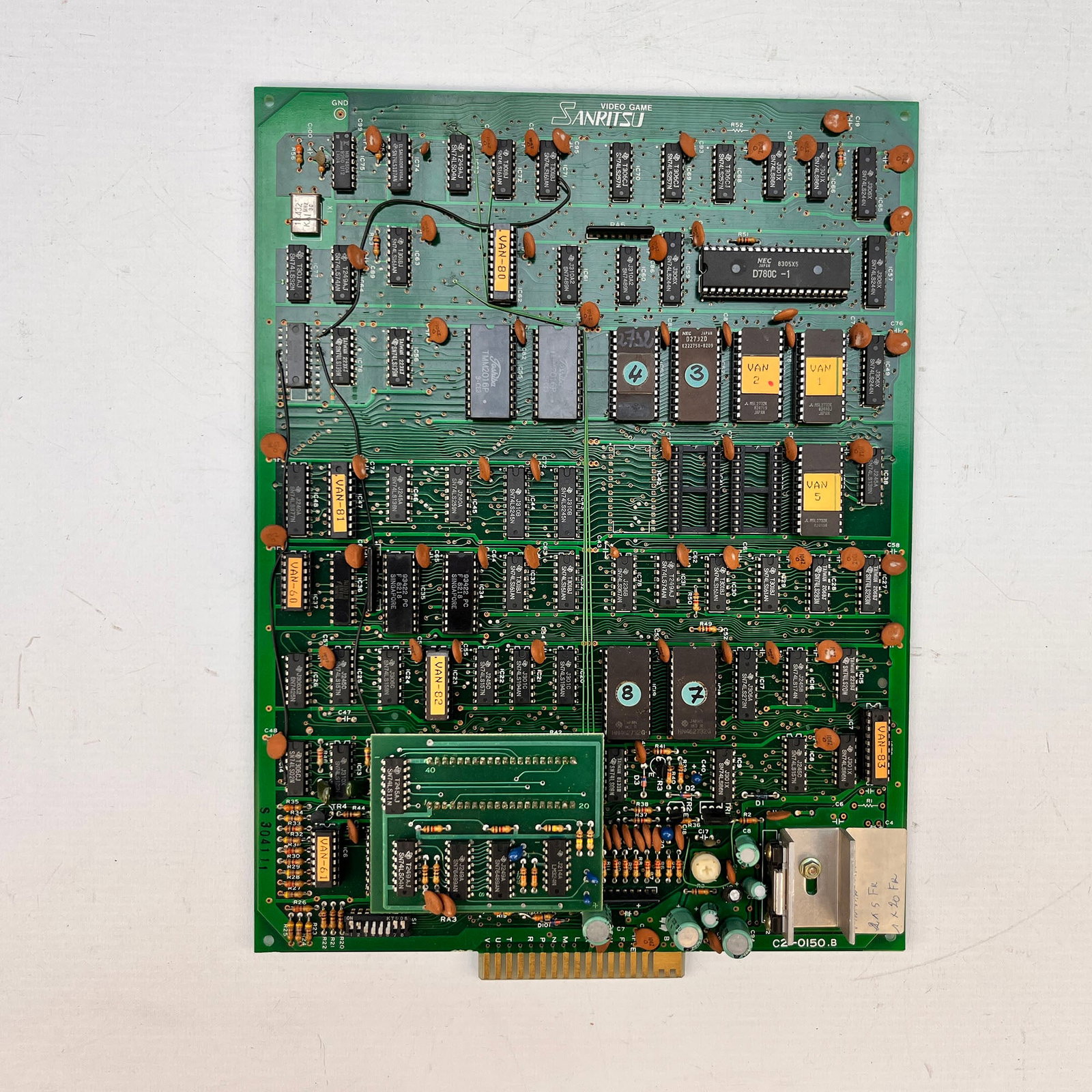 Van Van Car Sanritsu Arcade Game PCB (1 of 3)
