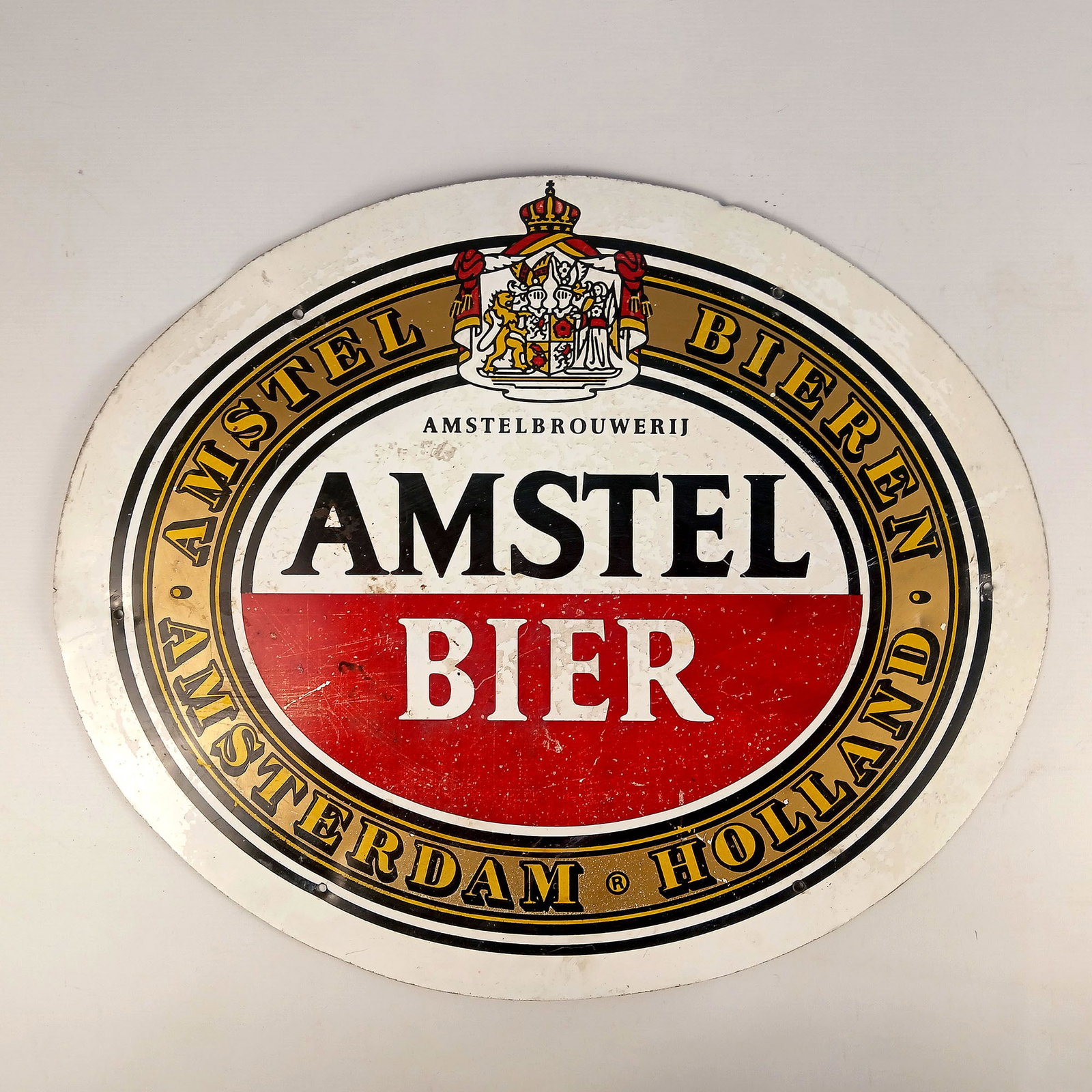 Dutch Amstel Bier Metal Sign (1 of 2)