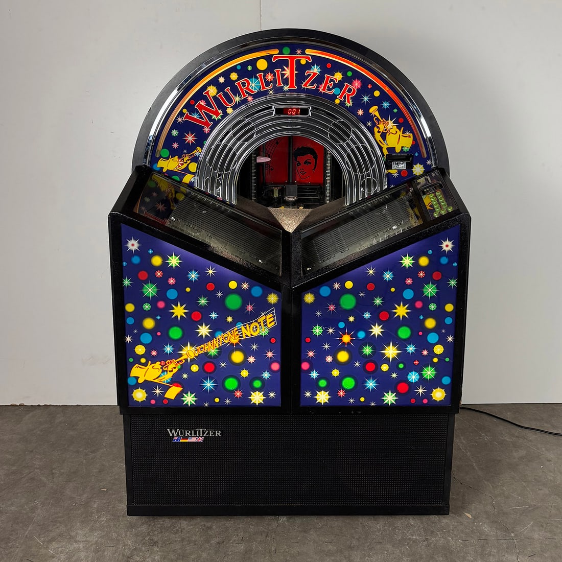 1999 Wurlitzer Rainbow 120 CD Jukebox with Johnny One Note Decorative Panels (1 of 15)