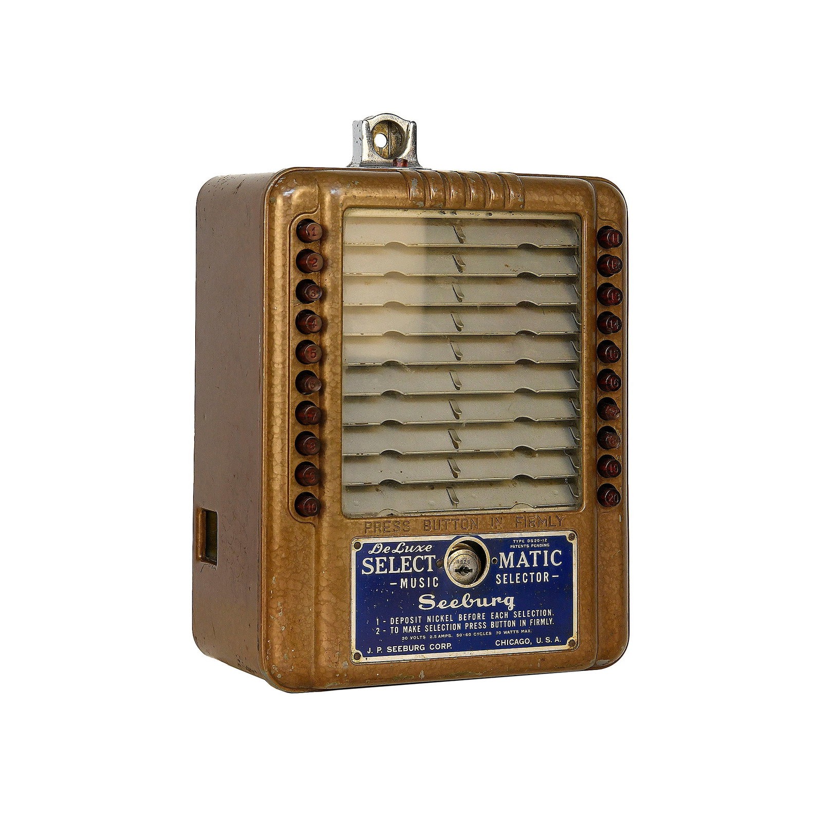 Seeburg DS20-1Z DeLuxe Select-O-Matic Wallbox (1940) (1 of 12)