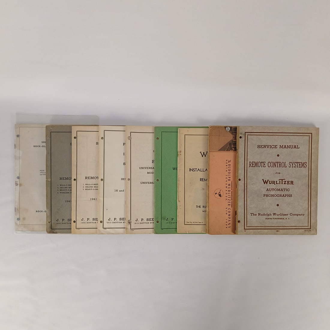 Lot of 9 Rare Original Rock-Ola, Seeburg and Wurlitzer Wallbox Manuals (ca. 1940s) (1 of 8)