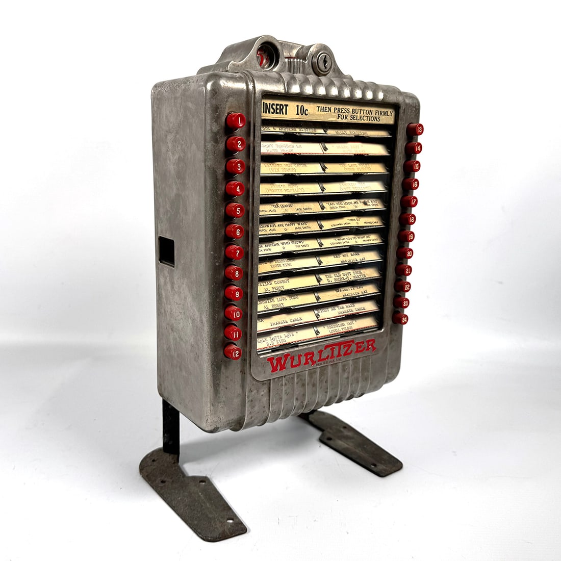 Wurlitzer 3020 Wallbox (1946-1950) with Custom Metal Bracket (1 of 8)