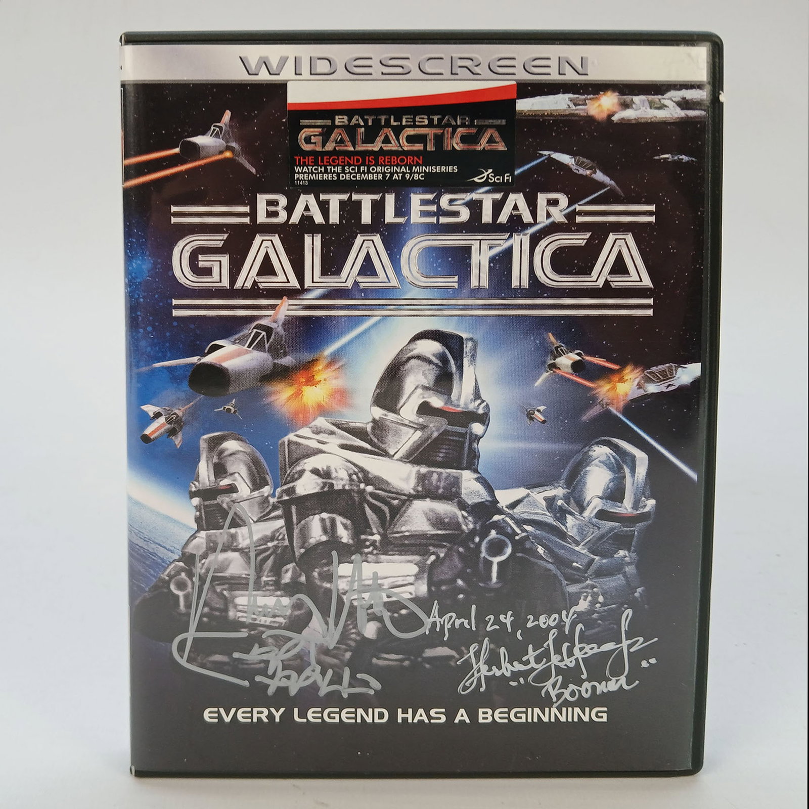 "Battlestar Galactica" Widescreen DVD Signed by Richard Hatch and Herbert Jefferson Jr. (1 of 8)