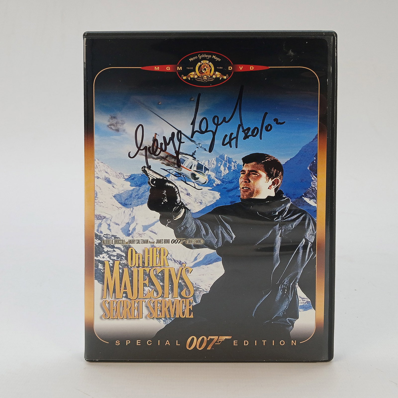 "On Her Majesty's Secret Service" James Bond Special 007 Edition DVD Signed by George Lazenby (1 of 9)