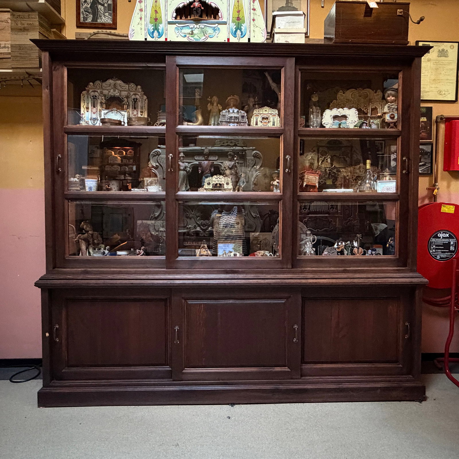 Large Wooden Cabinet Containing Many Various Organ Collectibles from the G. Perlee Collection (1 of 10)