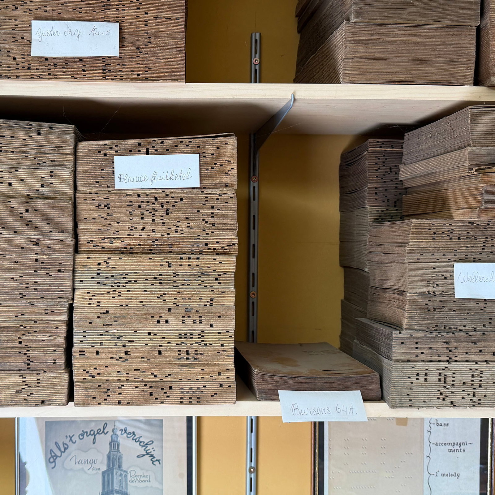 Lot of Approx. 14 Organ Music Books for 52-key Bursens "Blauwe Fluitketel" Organ (1 of 3)