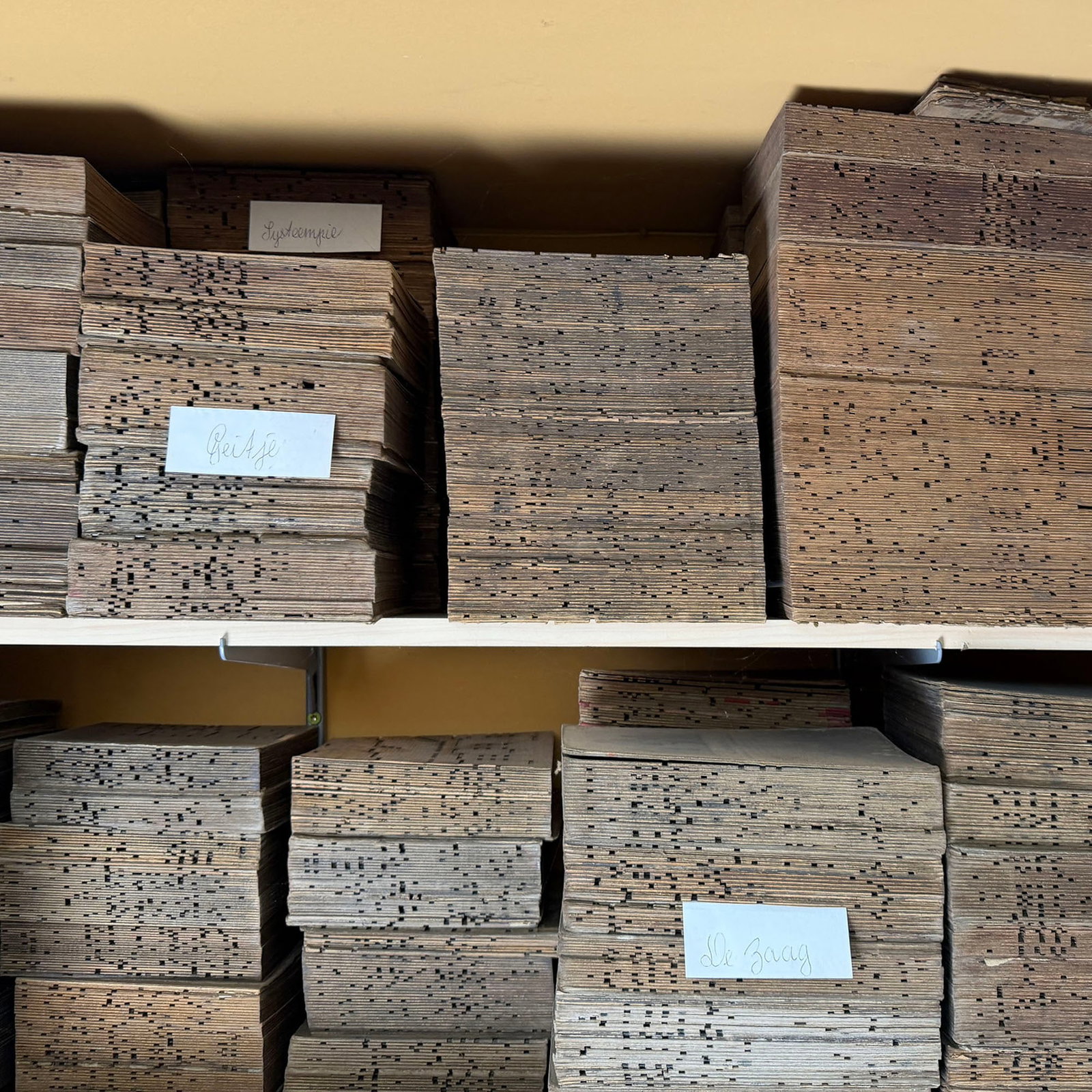 Lot of Approx. 30 Organ Music Books for 47-key Limonaire "Geitje" Organ: Lot of Approx. 30 Organ Music Books for 47-key Limonaire "Geitje" Organ. Location: G Perlee Workshop in Amsterdam.