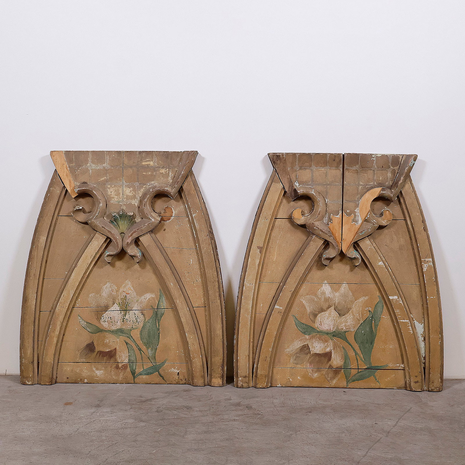 Set of 2 Art Nouveau (Jugendstil) Organ Panels (1 of 9)