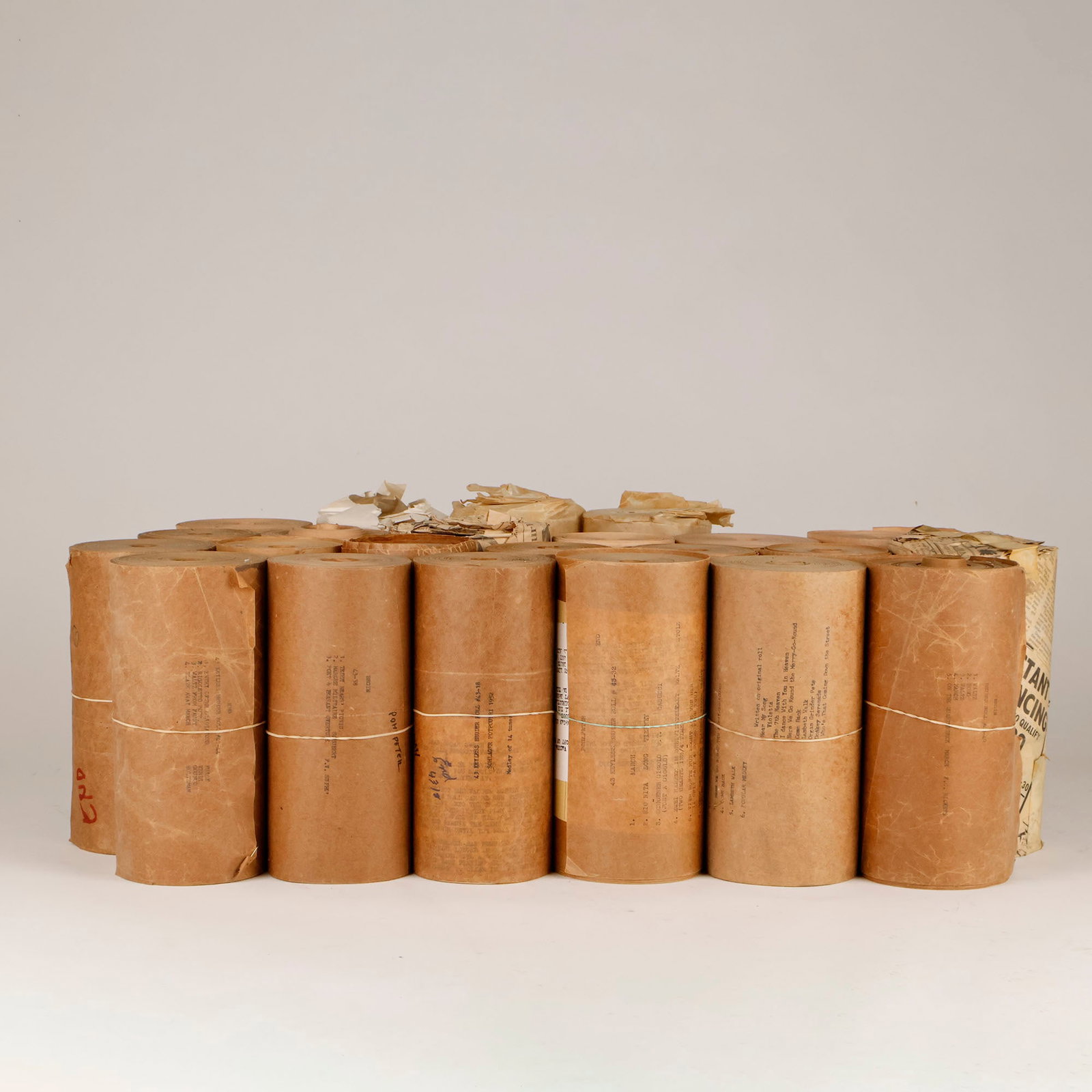 Lot of 23 Music Rolls for 43-keyless Bruder Organ (1 of 7)