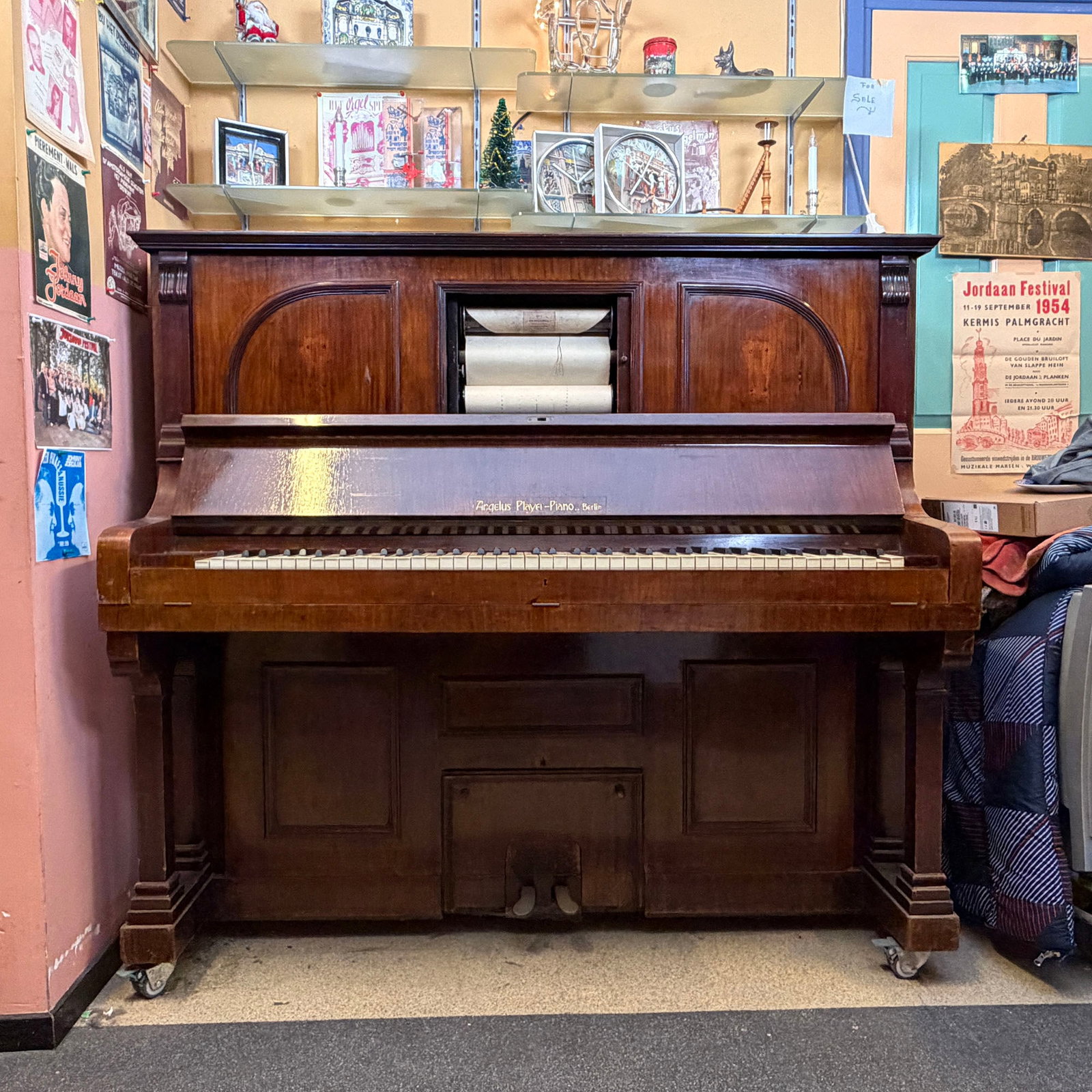 Angelus 65-note Player-Piano (ca. 1910) with 11 Music Rolls, from the Perlee Family (1 of 12)