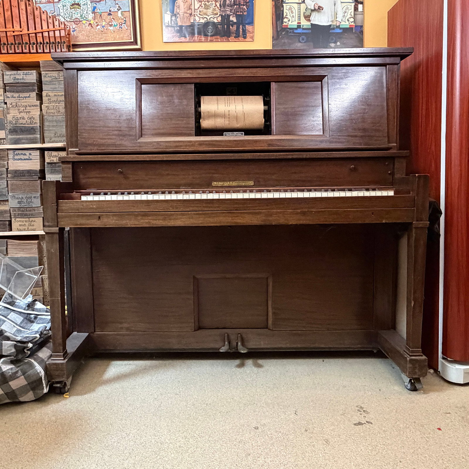 Wilcox & White Co. Angelus 88-note Player Piano with 82 Music Rolls, from the Perlee Family (1 of 17)