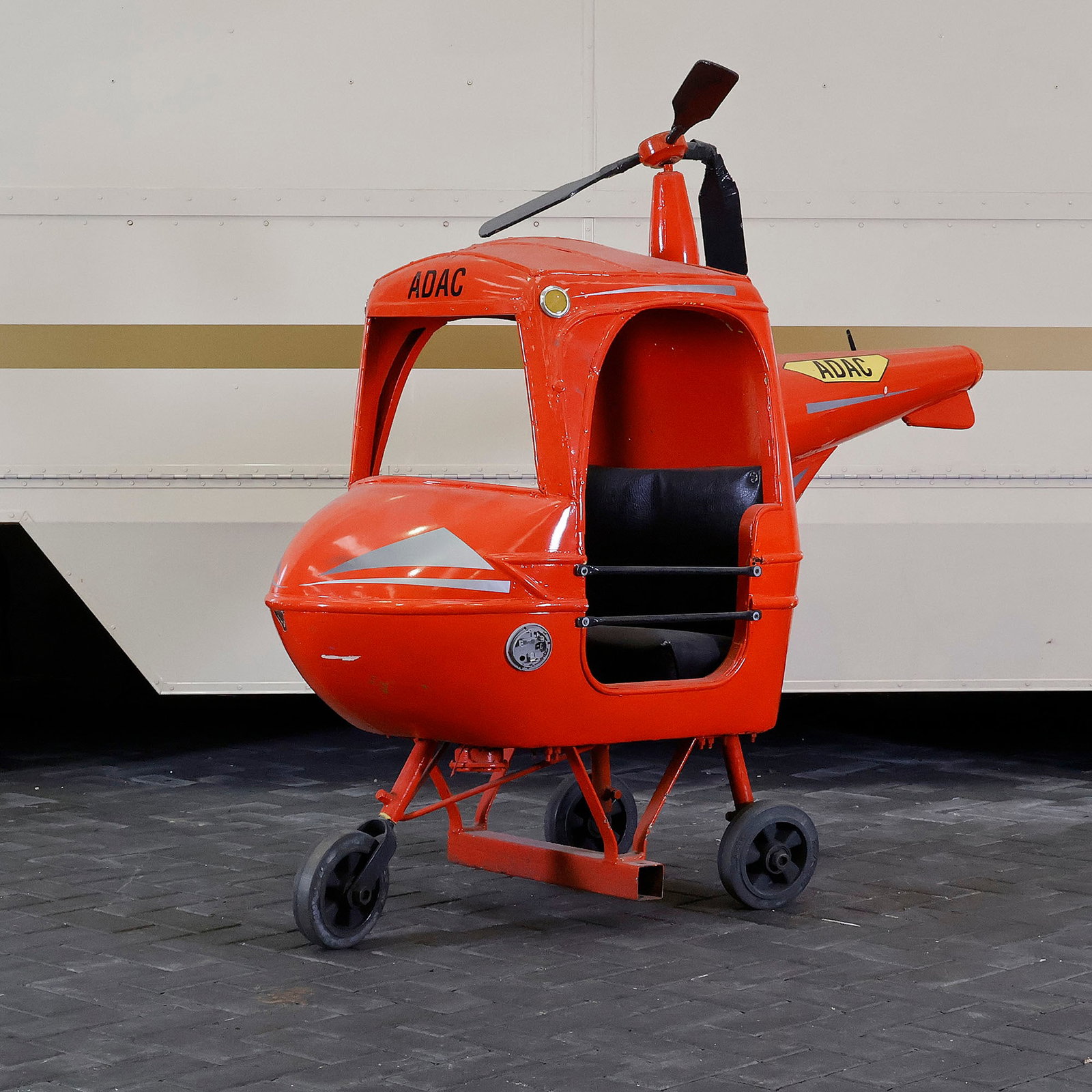 Hennecke Wooden & Sheet Metal Carousel Helicopter "ADAC" - Vintage German Fairground Ride Vehicle (1 of 10)