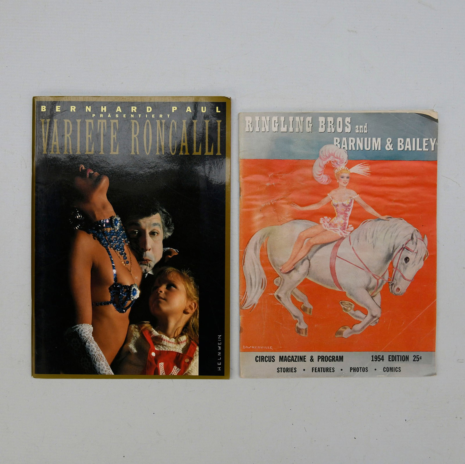 Lot of 2 Vintage Circus Programs - Ringling Bros and Barnum & Bailey Circus, and Variete Roncalli (1 of 8)
