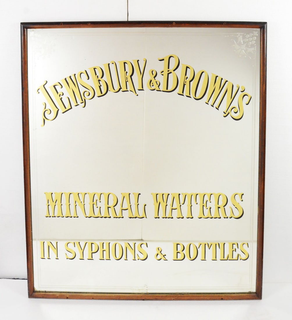 Original Jewsbury & Brown's Advertisement on Large Mirror (1 of 4)