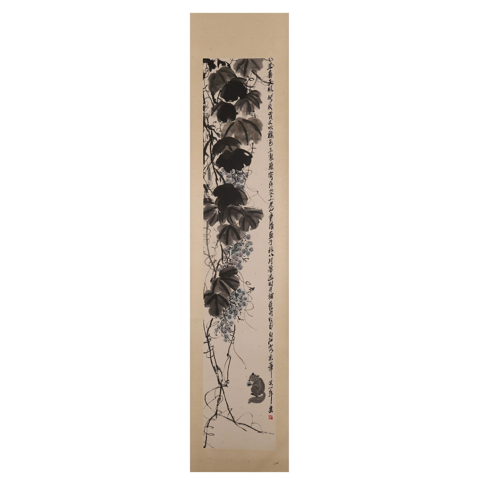 QI BAISHI SQUIREL & FRUITS SCROLL PAINTING (1 of 9)