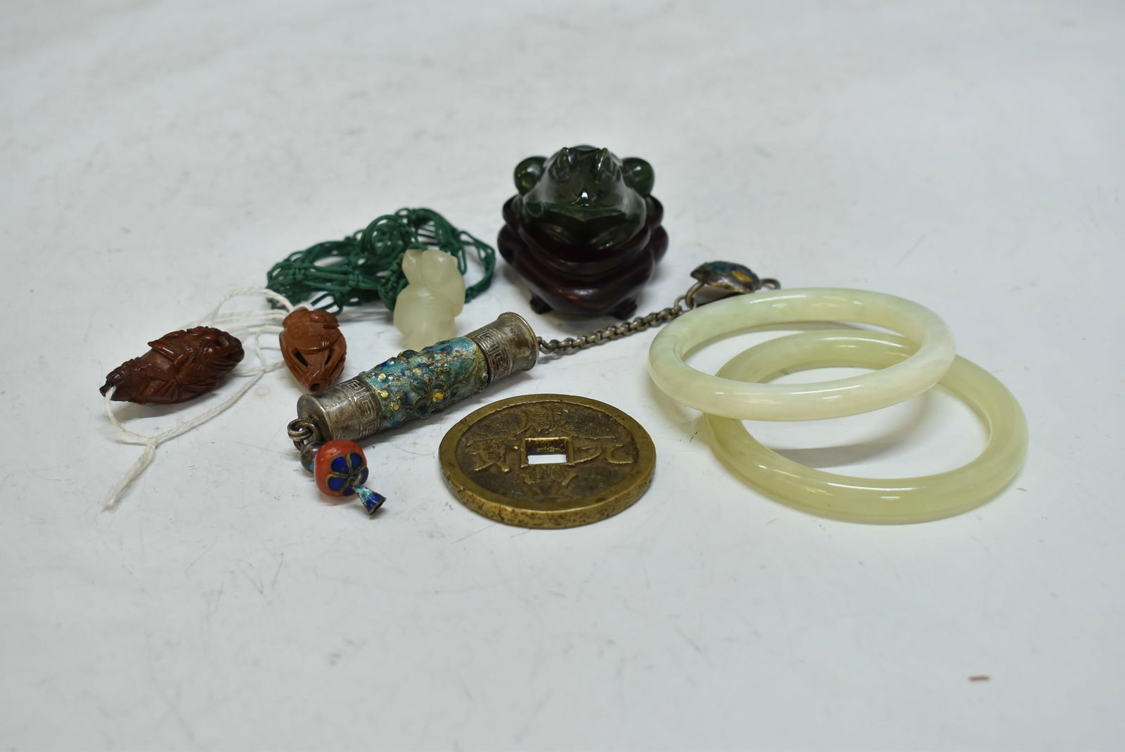 EIGHT PIECES CHINESE ANTIQUE: Dimensions: L 9" EIGHT PIECES CHINESE ANTIQUE